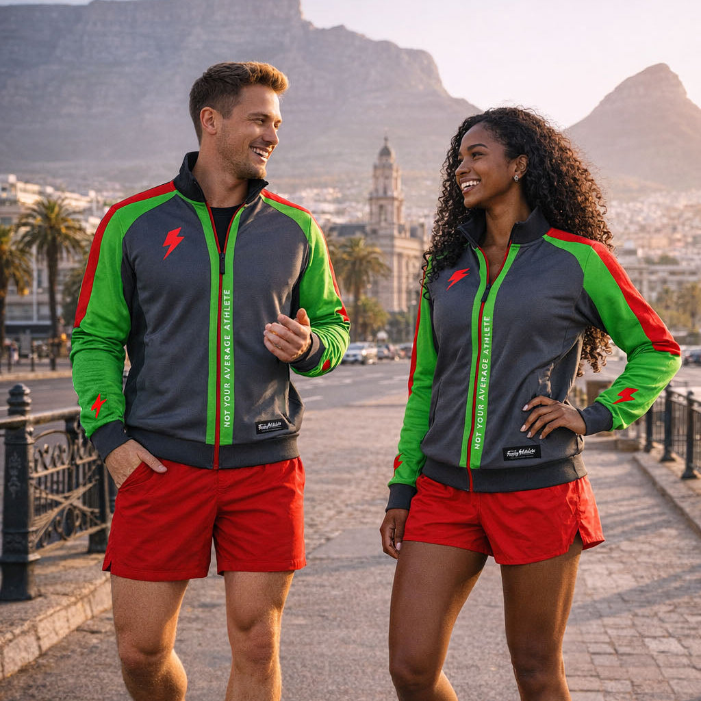 Funky Grey red Neon Tracktop