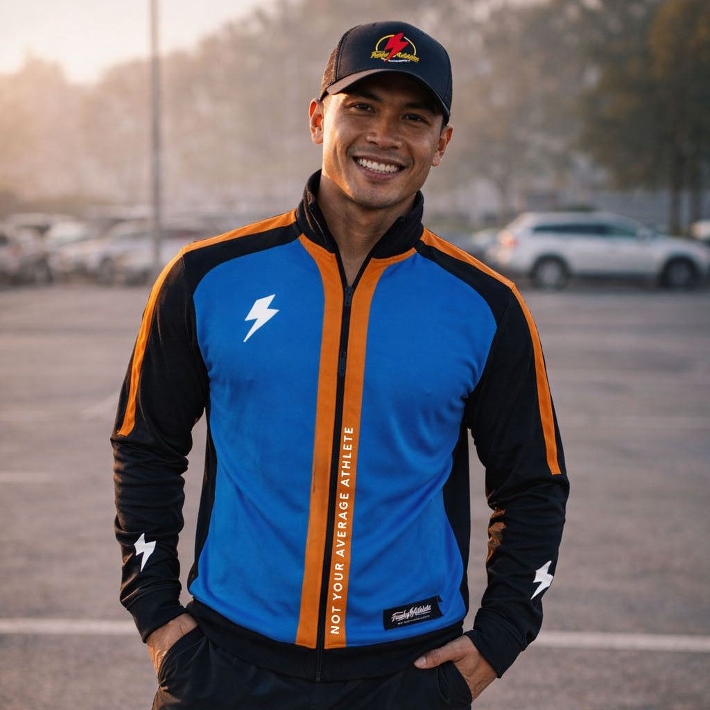 Funky Sky Black Orange Tracktop