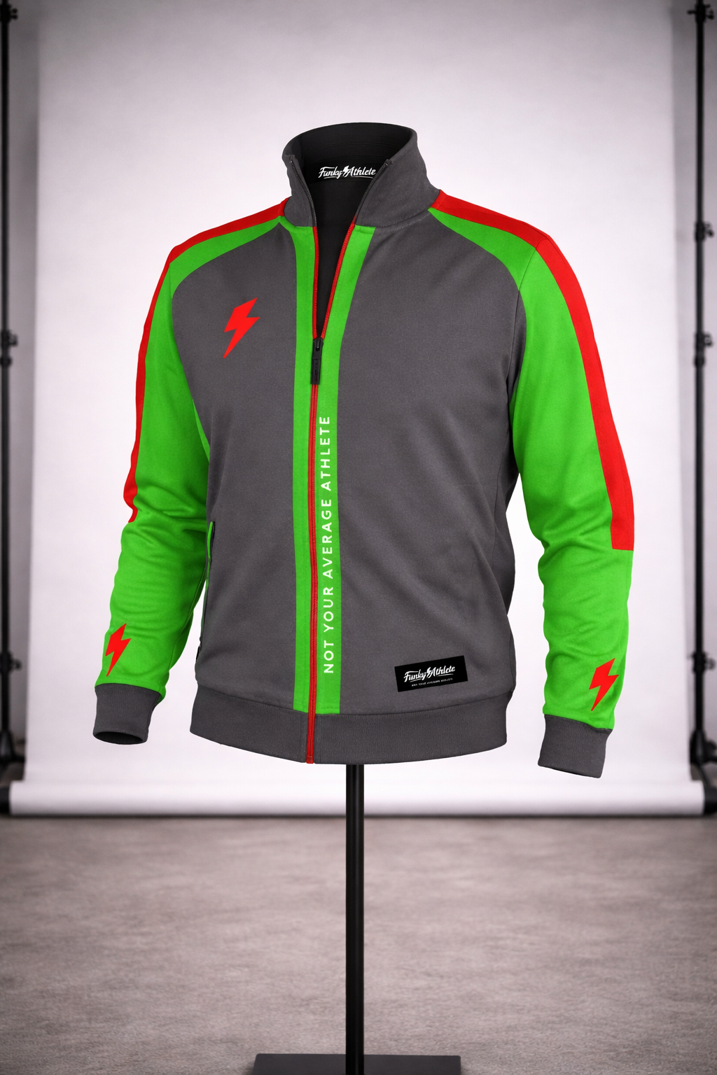 Funky Grey red Neon Tracktop
