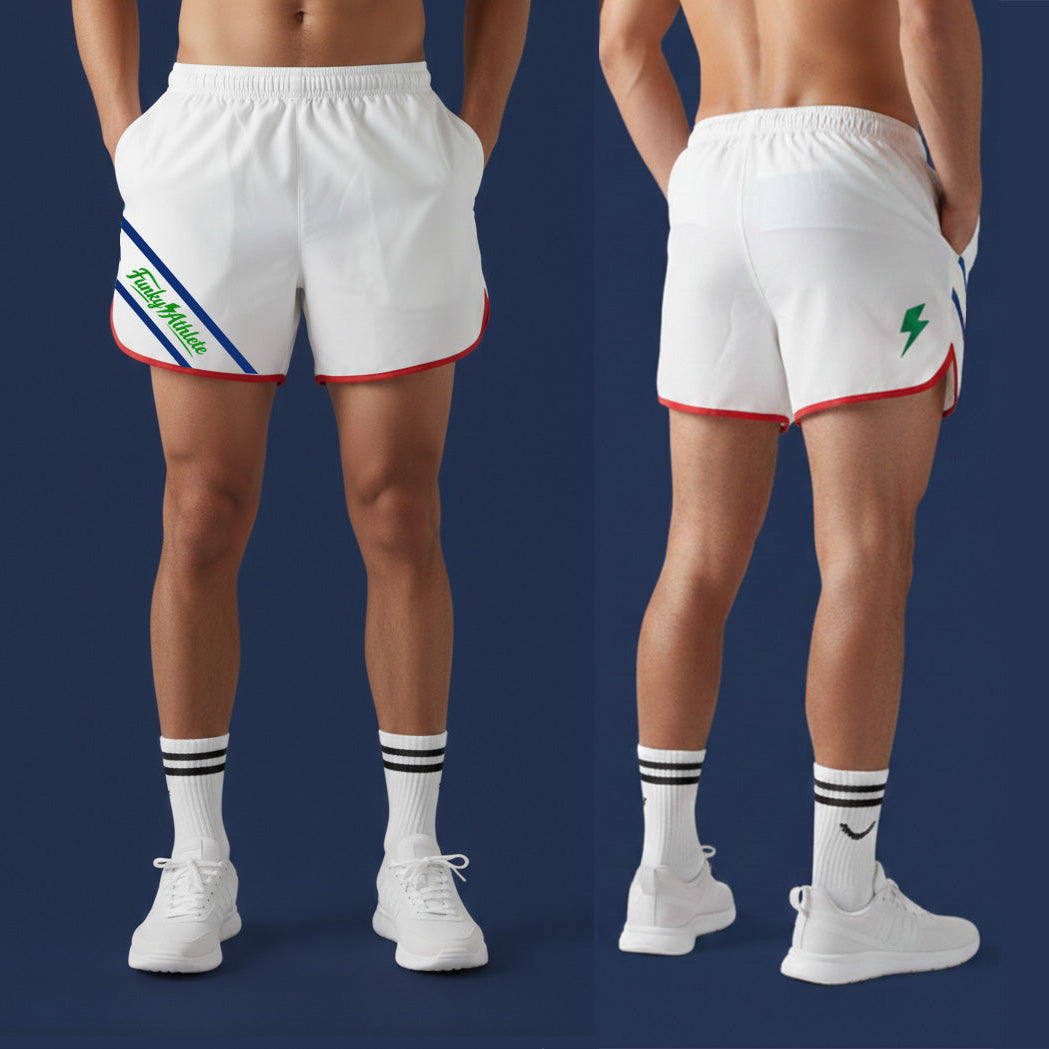 RETRO WHITE TRAINING SHORTS